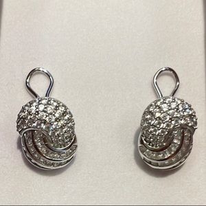 TOVA for Diamonique sterling silver earrings